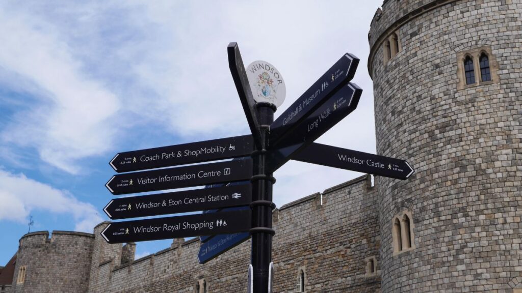 Signposts Outside Windsor Castle